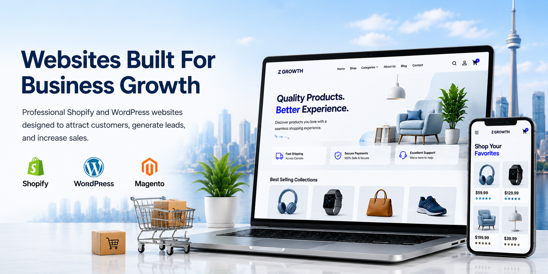ecommerce website development canada